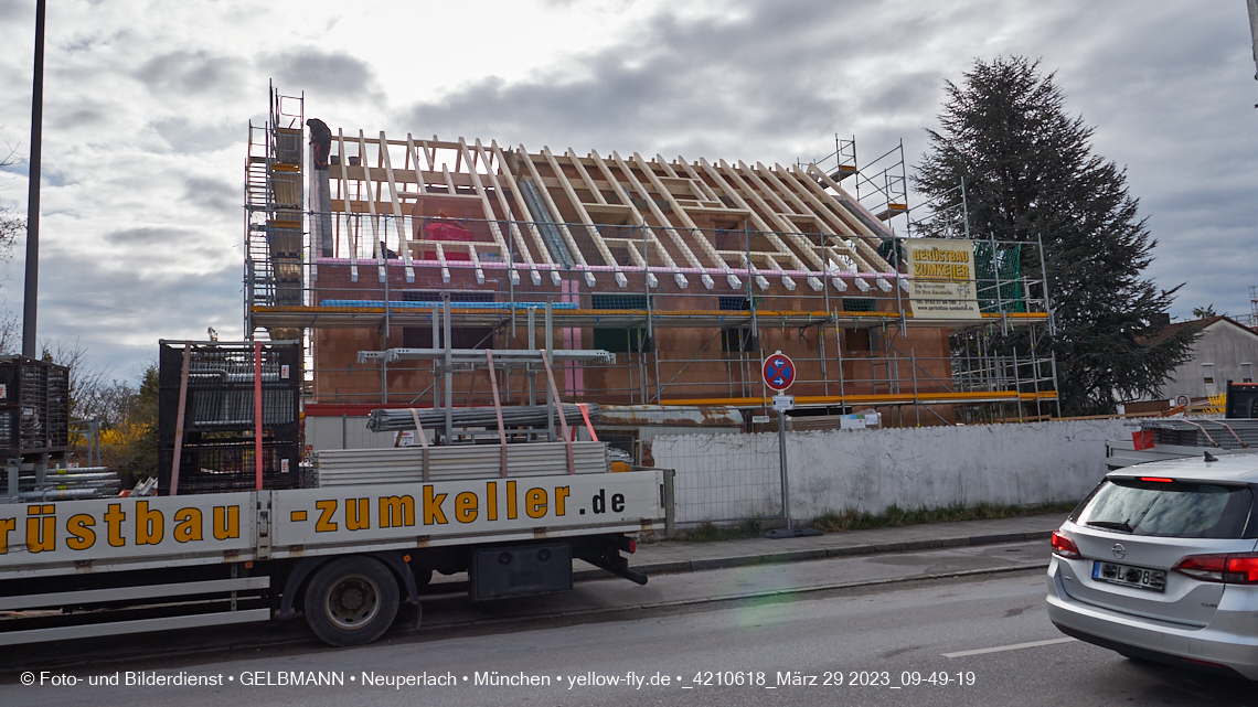 31.03.2023 - Baustelle zu einem Mehrfamilienhaus in der Niederalmstraße 16